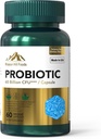 Probiótico 60 Billones CFU Silenciosos Apoyo Digestivo &amp; Salud Inmunitaria (1 Bottle-60 Capsules-2mo Supply) Silencio Contiene 7 Strains Probióticos Naturales ← No Gluten &amp; Soy Gratis