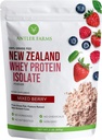 Antler Farms - 100% Grass Fed New Zealand Whey Protein Isolate, Mixed Berry Flavor, 30 Servings, 2 lbs - Delicious, Cold Processed, Rapidly Absorbed, Keto Friendly, NO-Hormones, NO-GMOs