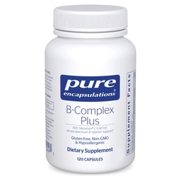 Pure Encapsulations B-Complex Plus - B Vitaminas Suplemento de Apoyo a la Salud Neurológica, Salud Cardiovascular, Niveles de Energía & Nervous System Support* - con Vitamina B12 &amp; Más - 120 Capsules