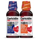 Coricidin HBP Maximum Strength Cold " Flu Day " Night Sugar-Free Twinpack, Decongestant-Free Cold Medicine for Adults with High Blood Pressure -12 Fl Oz (Pack of 2)