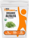 BulkSupplements.com Orgánica Alfalfa Grass Powder - Suplemento Alfalfa, Green Superfood Powder - Vegan & Gluten Free, 5g por Serving, 100g (3.5 oz) (Pack of 1)
