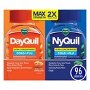 Vicks DayQuil &amp; NyQuil Ultra Concentrated Liquicaps Co-Pack, Cold & Flu Medicine, Powerful Multi-Symptom Daytime & Nighttime Relief for Headache, Fever, Sore Throat, Minor Aches & Pains, " Cough, 96ct