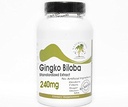 Ginkgo Biloba Standardized Extract 240mg 24% Glycosides ~ 200 cápsulas - No aditivos ~ Naturetition Supplements