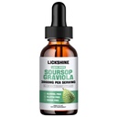 1 Packs 3000MG Soursop Graviola Liquid Drop for cell Support &amp; Regeneración, lmmune, Gut, Antioxidant, Mood, Relax, Liver and Sleep Zzz - Soursop Graviola Leaf Extract, Sea Moss, Turmeric - 2Fl Oz