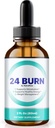 24 Burn Weight Loss Drops, All-Natural Liquid Formula, Premium Nutritional Blend to Support an Active Lifestyle Energy, and Fitness, Official 24Burn Gotas Reviews (30 Servings)