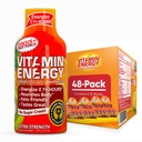 Vitamin Energy Focus+ Extra Strength Energy Shot Fruit Punch 48 Pack, 260mg Natural Caffeine, B-Vitamins, CoQ10, Amino Acids, Focus, Productivity & Clarity, Zero Sugar, Gluten-Free, 1.93 fl oz