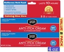 Berkley Jensen Maximum Strength Anti-Itch Cream (4 oz.), with Calming Aloe Vera, 1% Hydrocortisone Itch Relief for Eczema, Psoriasis, Bug Bites, Poison Ivy, Oak and Sumac, 2 oz. Tube (Pack of 2)