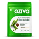 OZiva Planta Orgánica Proteína Polvo Silencio 500 Gm Silencio (30g Vegan Protein - Pea Protein a, Brown Rice Protein & Quinoa, Soy Gratis) para Todos los días Fitness, Boosts Inmunity, Unflavored (1.1 lb)