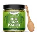 Pure Neem Leaves Powder Natural Solution for Pimple-Free Clear Skin & Silky Hair, Ideal para Face Packs, Hair Care y Pigmentation Support with Wooden Spoon – 200g  7.04 Oz