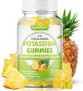 softbear Potassium Chloride Gummies 1200mg, Sugar-Free Potassium Gummies for Adults Support Leg Cramps High Potency Potassium Chloride Supplement, Pineapple Flavor 60 Count