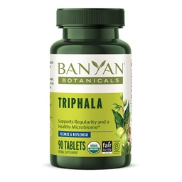 Banyan Botanicals Triphala Tablets - Suplemento Orgánica Triphala con Amla, Haritaki & Bibhitaki – Para la Digestión, Eliminación " Saludable Gut Microbiome* – 90 Tablets – No GMO Fuente sostenible Vegan