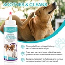 Dog Ear Cleaner, Ear Wash for Dogs & Cats, Dog Ear Hair Removal Powder, Pet Ear Infection Treatment, Effectively Removes Debris, Waxy, Buildup and Ear Odor, Soothes Itchy & Inflamed Ears
