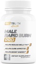 Male Rapid Burn PRO | NEW Fat Burner for Men Weight Loss Pills | Appetite Suppressant, Carb Blocker, Energy Booster | 6 Ultra Dosed Powerful Ingredients | Safe 3rd Party Tested - 60 Capsules