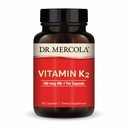 Dr. Mercola Vitamina K2-180 mcg Vitamina K2 como MK-7 - Apoya Función Arterial saludable " Salud cardíaca - Sin gluten " sin gluten " sin lácteos - 90 cápsulas (90 piezas)