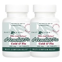 EAST PARK d-Lenolate Plus Frío &amp; Flu Homeopático Remedy for Adults &amp; Kids TEN Immune System Booster with Olive Leaf Extract, Neem Leaf Extract &amp; Echinacea TEN 625mg, 24 Tablets Silencio Non-GMO (Pack of 2)