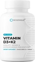 Vitamin D3+K2, Naturals Vitamin d3 25 mcg 1000 I.U. and Vitamin k2 as MK-7 120 mcg - Promotes Heart, Bone & Teeth Health - 90 Nature Made Capsules - Non-GMO