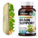 BIO KRAUTER Brain Support Supplement - 100 Count - 1300 mg Blend of Ashwagandha, Panax Ginseng y Ginkgo Biloba - Vegan, No Fillers