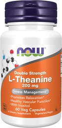 Ahora Alimentos: L-Theanine Stress Management 200 mg, 60 caps (2 Pack)