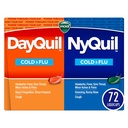 Vicks DayQuil &amp; NyQuil Co-Pack, Frío &amp; Flu Medicine, Powerful Multi-Symptom Daytime &amp; Nighttime Relief for Headache, Fever, Sore Throat, Minor Aches & Pains, " Cough, 72ct