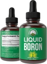 Liquid Boron Supplement for Men and Women. Mined in The USA. Vegan + Ionic Trace Mineral Drops with High Bioavailability for Bone, Joint Health. Zero Sugar, No Bitter Taste. Boron Complex Supplements