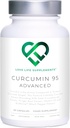 Curcumin 95 Advanced, 60 Capsules, High Strength Curcumin (The Active Component of Turmeric) with 95% Curcuminoids + BioPerine® (Black Pepper Extract), Vitamin D, Tomato and Ginger Root, GMP Approved