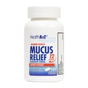 HealthA2Z® Mucus Relief ← Guaifenesin 1200 mg TENIDO 100 Tablets TEN Maximum Strength TEN 12 Hour ANTE Expectorant TEN Relieves Chest Congestion Ø Thins and Loosens Mucus (100 Tablets)