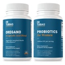Dr. Tobias Oregano y ácido caprílico Blend y Probióticos para Mujeres - Apoya Gut, Immune y Salud Urinaria, No GMO