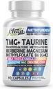Limpio Nutra TMG Suplementos 1000mg Silencio Metillated Multivitamin for Women Hombres Silencio Taurine B6 Vitaminas B12 D3 K2 Trimetilglycine Magnesium Methylfolate Milk Thistle NAC COQ10 B Suplemento Complejo cápsulas