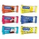 LUNA Bar - Variety Pack - 6 Flavors - Snack Bars - Non-GMO - Gluten-Free Protein Bars - Made with Organic Oats (12 Pack)