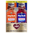 VICKS DayQuil &amp; NyQuil High Blood Pressure Cold & Flu Relief Liquid Medicine Co-Pack, Powerful Multi-Symptom Daytime & Nighttime Relief for Cold, Cough, and Flu Symptoms, Sugar & Alcohol Free, 2x8oz