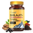 Himalayan Shilajit- Complejo con Ashwagandha, Mace, Gokshura, Cinnamon " Piperine  durable Energy, Vitality " 85+ Trace Minerals, Shilajit for Men, Shilajit for Women, Regular Dose - 150 cápsulas