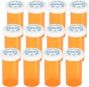 Plastic Medicine Pill Bottles with Child Resistant Caps - Push Down and Turn - Prescription Vial, Medicine Container, Pill Cases Dispenser Organizers (12pcs, 30 Dram)