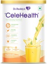 Dr. Reddy’s Celehealth Nutritional Drink, Protein Supplement for Daily Use, Low Glycemic Index, Zero Added Sugar, Saffron and Cardamon Flavour, 400g,Yellow