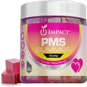 Impact PMS Gummies – 60 Count Multivitamin Women, Menstrual Cramp Relief PMS – Support Supplements PMS Relief & Natural Hormone Balance