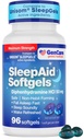 GenCare Maximum Strength Nighttime Sleep Aid Supplement for Adults Deep Sleep Pills with Diphenhydramine HCl 50mg to Fall Asleep Faster- Strong Non-Habit Forming PM Sleeping Relief [96 Softgels]