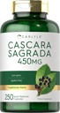 Carlyle Cascara Sagrada Capsules TEN 450 mg TENIDO 250 Conde TENIDO Suplemento Herbal TENIDO NO GMO, Gluten Free