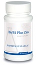 Biotics Research B6 B1 Plus Zinc Supplies Formas activas de vitaminas B, 5 mg de forma altamente biodisponible de zinc, Ayudas en actividad de más de 300 enzimas dependientes de zinc 90 cápsulas