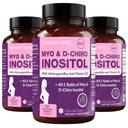 Intimate Rose Myo-Inositol & D-Chiro Inositol Blend - 40:1 Blend Ratio - Women's Daily Wellness Support - Vitamin D & Ashwagandha, 3 Bottles