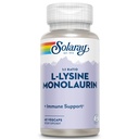 SOLARAY L-Lysine Monolaurin Immune Support Supplement, 1:1 Ratio for Immune System Function, 500 mg Cada garantía de devolución de dinero de 60 días, 30 Serviciones, 60 VegCaps