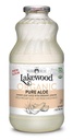 Hoja interior de aloe orgánica de Lakewood, prensada fresca, 32 Fl Oz, paquete de 6