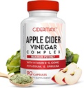 Apple Cider Vinegar Complex Capsules - 90-Day Supply Capsules for Gut Support, Balanced Weight & Body Detox - All Natural Vitamin B6, Kelp, Potassium, & Spirulina Supplement by Cidermax