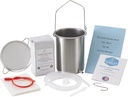 PureLife Coffee Enema Kit- Made in USA - All You Need Kit - 2 Qt USA Stainless Steel Enema Enema Bucket - Lab Tested Organic Enema Coffee - Mold, Fungus, Mycotoxin Free - 1 Pound - Coffee Strainer