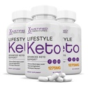 (3 Pack) Láminas Keto de estilo de vida 1275MG Nuevas &amp; Mejoradas Fórmula Contiene Vinagre de manzana Vinagre Virgen Extra Aceite de oliva Polvo verde hoja 180 cápsulas