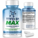 TTFD Thiamine B1 Supplement 60Capsules Made in USA- Thiamine TTFD Vitamin B1 MAX, High-Potency Supplement for Energy & Focus, Supports Healthy Nerve Function & General Wellness by MaxLife Naturals
