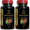 Suplemento de apoyo a la candidatura - Colon Health, Healthy Balance of Flora with Herbs, Gut Health &amp; Supports Immunity, Digestive Health - 2 Bottles 120 Capsules
