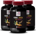 Aceite basado en plantas - CHIA SEED OIL EXTRACT - Aceite hidratante, Textura rica, Cuidado del cabello, Acabado brillante, Brillo natural, Beneficios de Chia, Textura ligera, Hidratación pura, Aceite corporal, Aceite de flujo 3 Botella 180 Caps