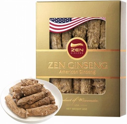 Zen Ginseng American Wisconsin Ginseng Large Short Root, 4 Oz, 1-Pack