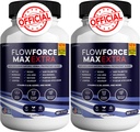 Flow Force Max Suplementos de próstata extra para hombres cápsulas, suplementos de salud - máxima fuerza, todo natural para soportar la función normal y saludable (120 cápsulas) (2 Pack)