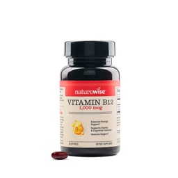 NatureWise Vitamin B12 1000 mcg - Suplemento dietético para apoyar el metabolismo energético, la claridad mental, la salud del sistema nervioso - Easy-to-Swallow, Soy &amp; Gluten-Free, Non-GMO - 60 Softgels[60-Day Supply]