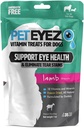 PetEyez Tear Stain Remover Vitamin Treats for Dogs - Asistencia Ojo Salud " Reducir el pico " Tear Stain Buildup - 100% Natural Dog Treats with Superfoods, Antioxidants " Nutrients - Lamb Flavor - 1oz